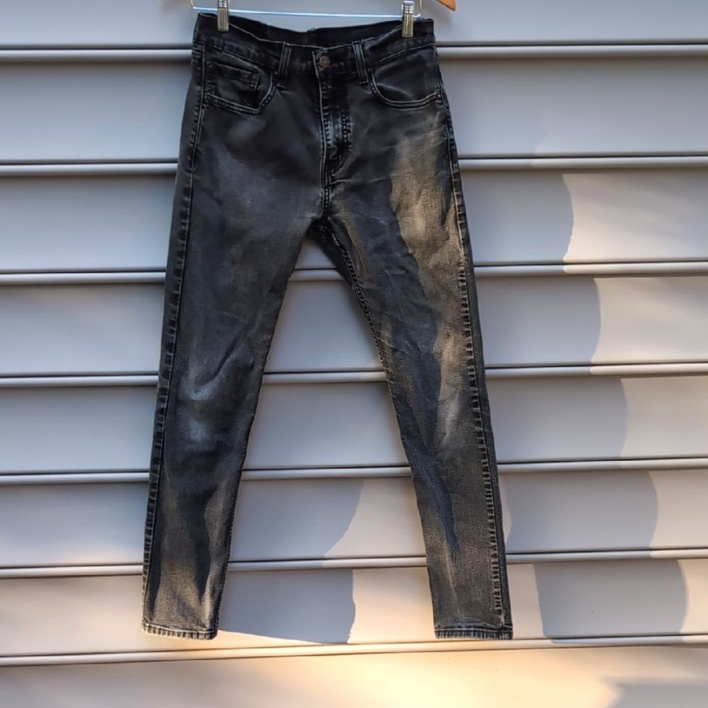 28 x 29.5 Washed Black Levi's 512 Jeans
